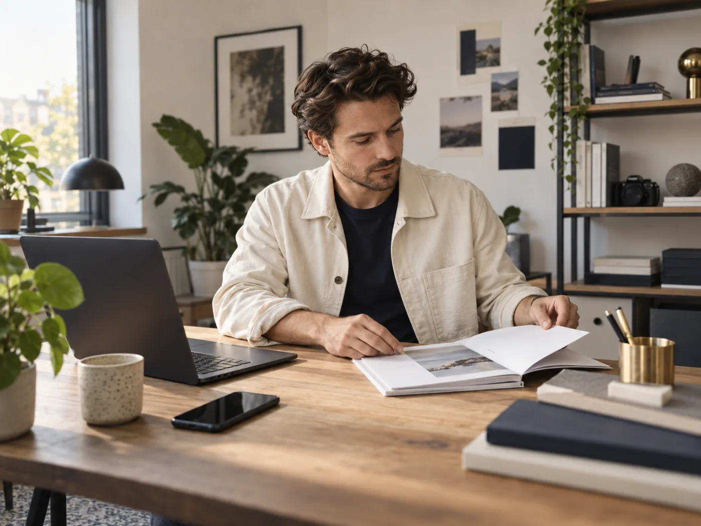 Maker bereidt een digitaal werkboek voor